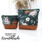 Preview: Nähbox große Kosmetiktasche - Aquarell Dunkelgrün