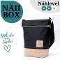 Preview: Nähset Umhängetasche - Waxed Black & Kork