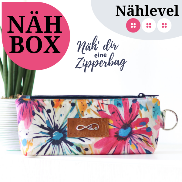 Nähset Zipperbag - Blumenkind