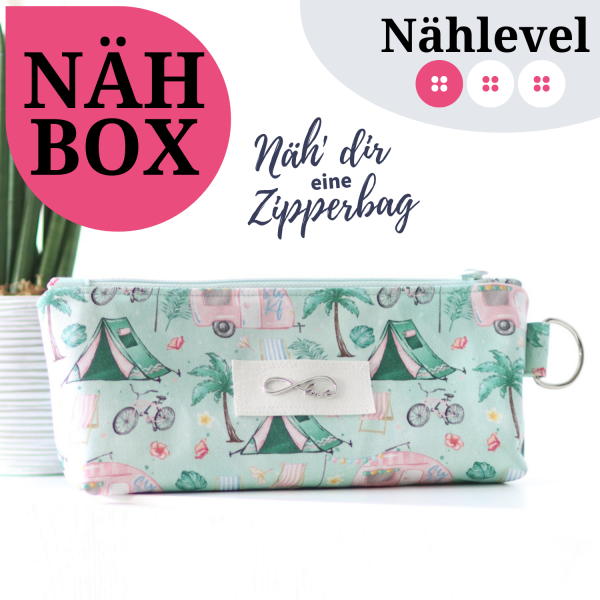 Nähset Zipperbag - Camping