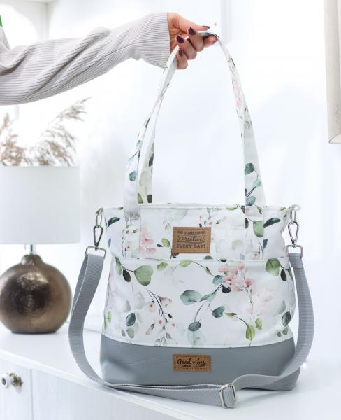 Nähbox Shopper - Eukalyptus korall inkl. Labelset 'Floral'