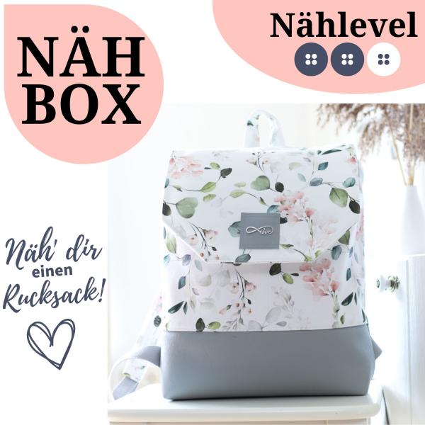 Nähbox Rucksack - Eukalyptus korall