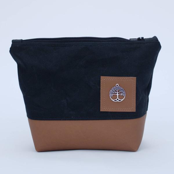 Nähset Kosmetiktasche - Waxed Black