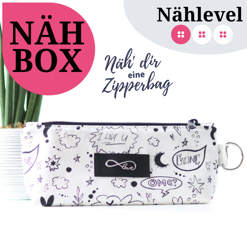 Nähset Zipperbag - Comic