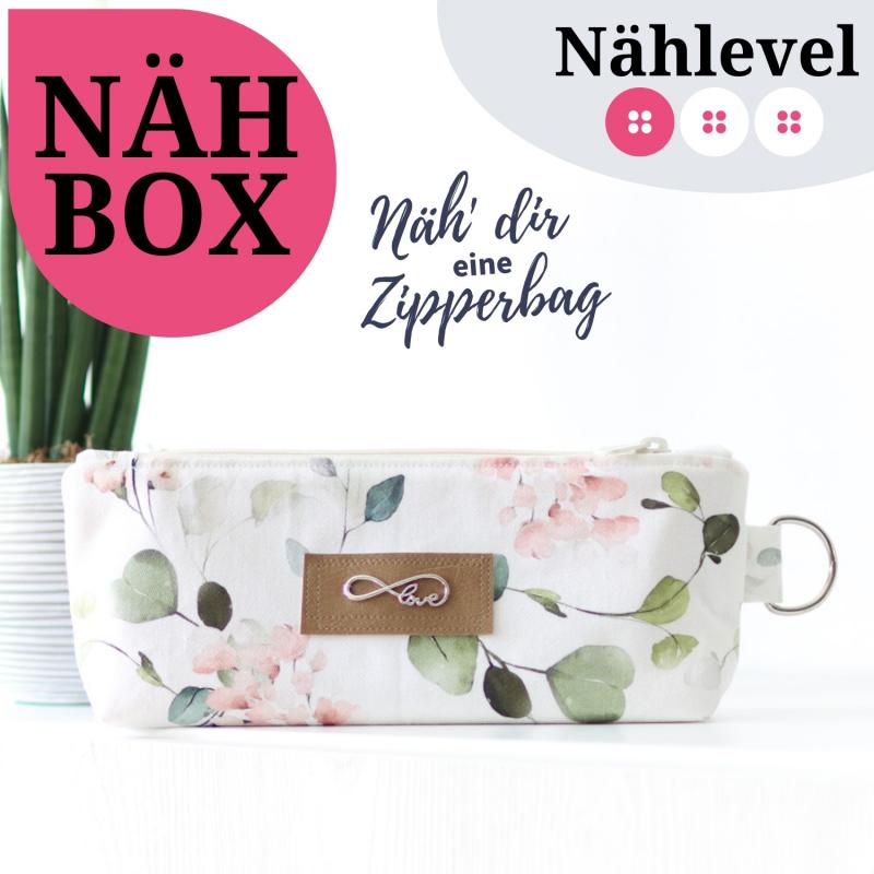 Nähset Zipperbag - Eukalyptus korall