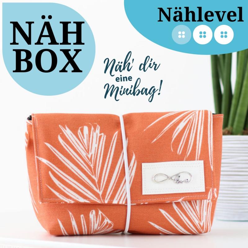 Nähset Minibag - Palmenblätter Orange