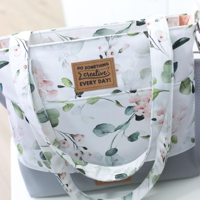 Nähbox Shopper - Eukalyptus korall inkl. Labelset 'Floral'