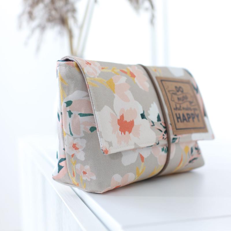 Nähset Minibag - Blumen korall inkl. Labelset 'Floral'