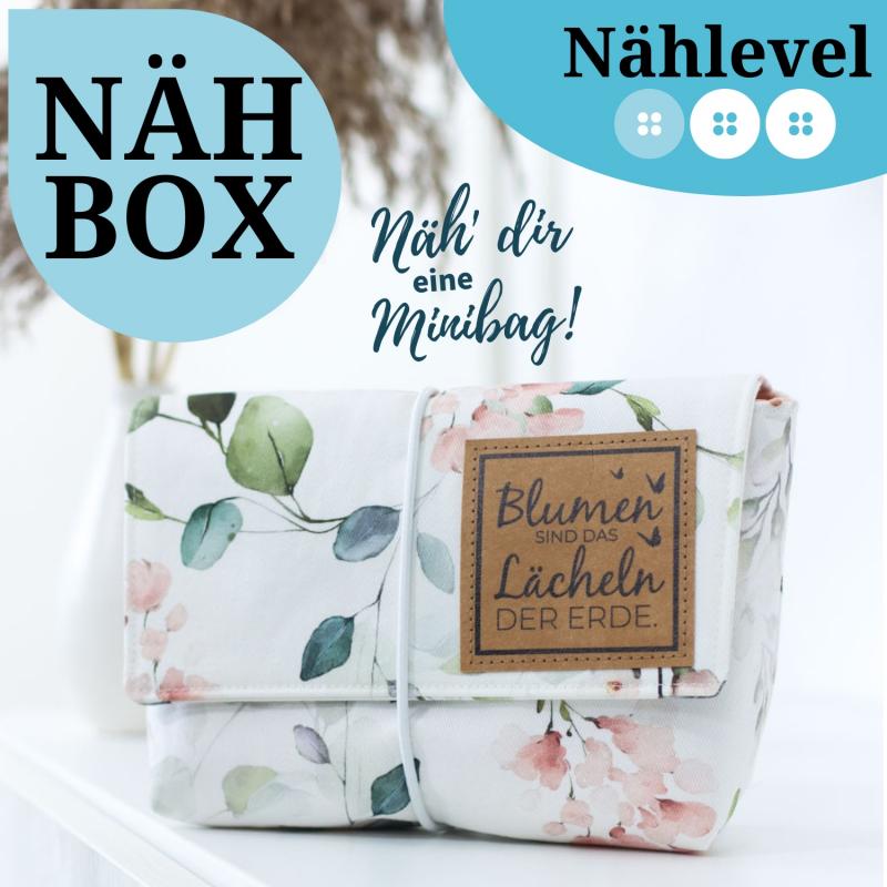 Nähset Minibag - Eukalyptus korall inkl. Labelset 'Floral'