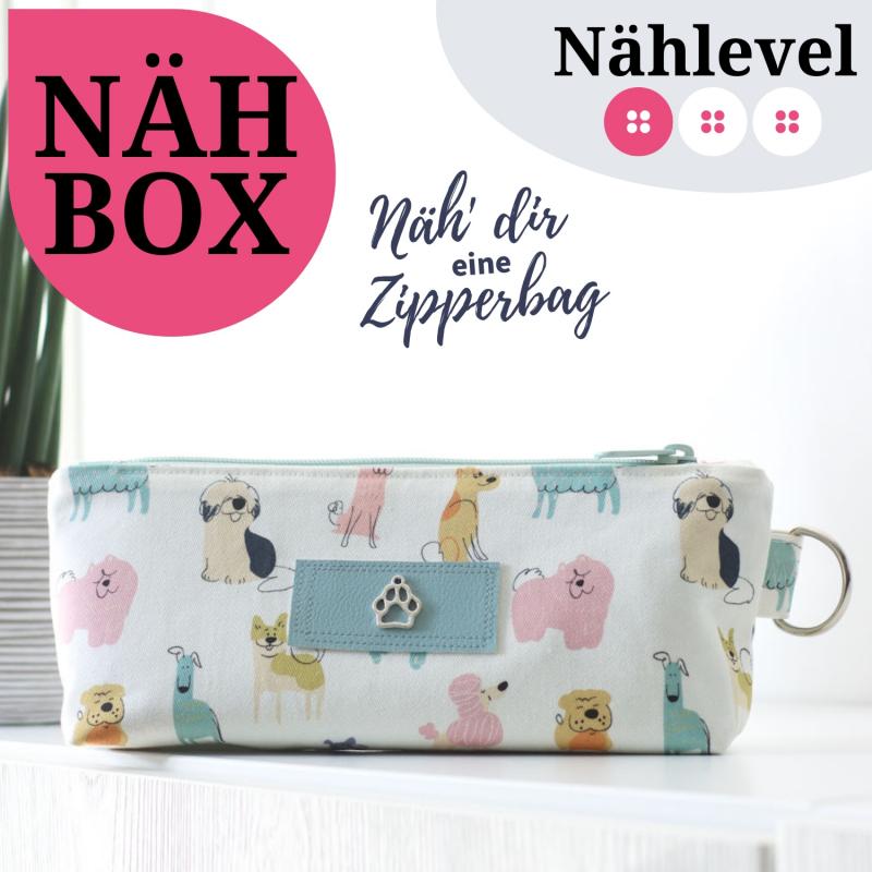 Nähset Zipperbag - Hundeblick