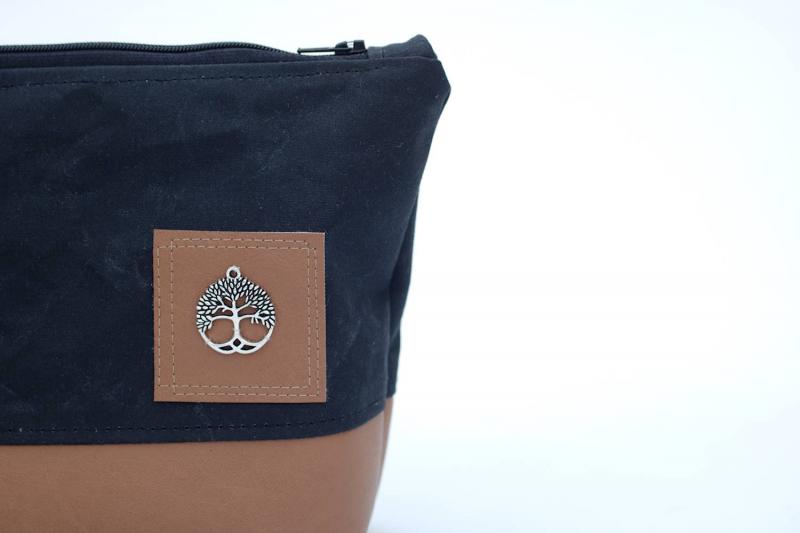 Nähset Kosmetiktasche - Waxed Black